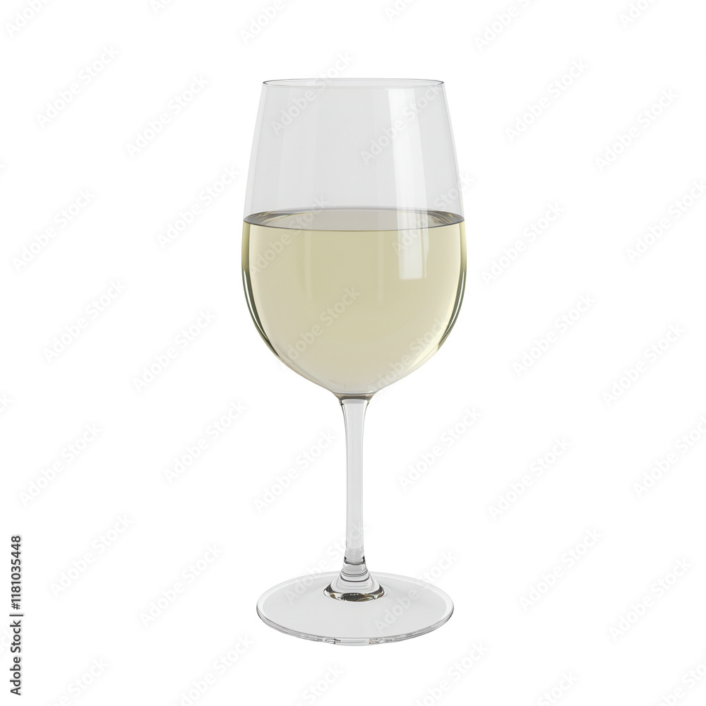 Elegant white wine glass transparent background studio minimalist design Elegant white wine glass transparent background studio minimalist design