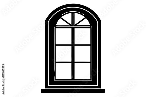 window icon silhouette vector