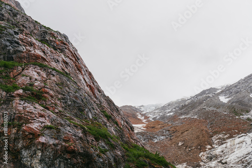 Mountain landscapes in Glacier Bay National Park in southeast Alaska photo