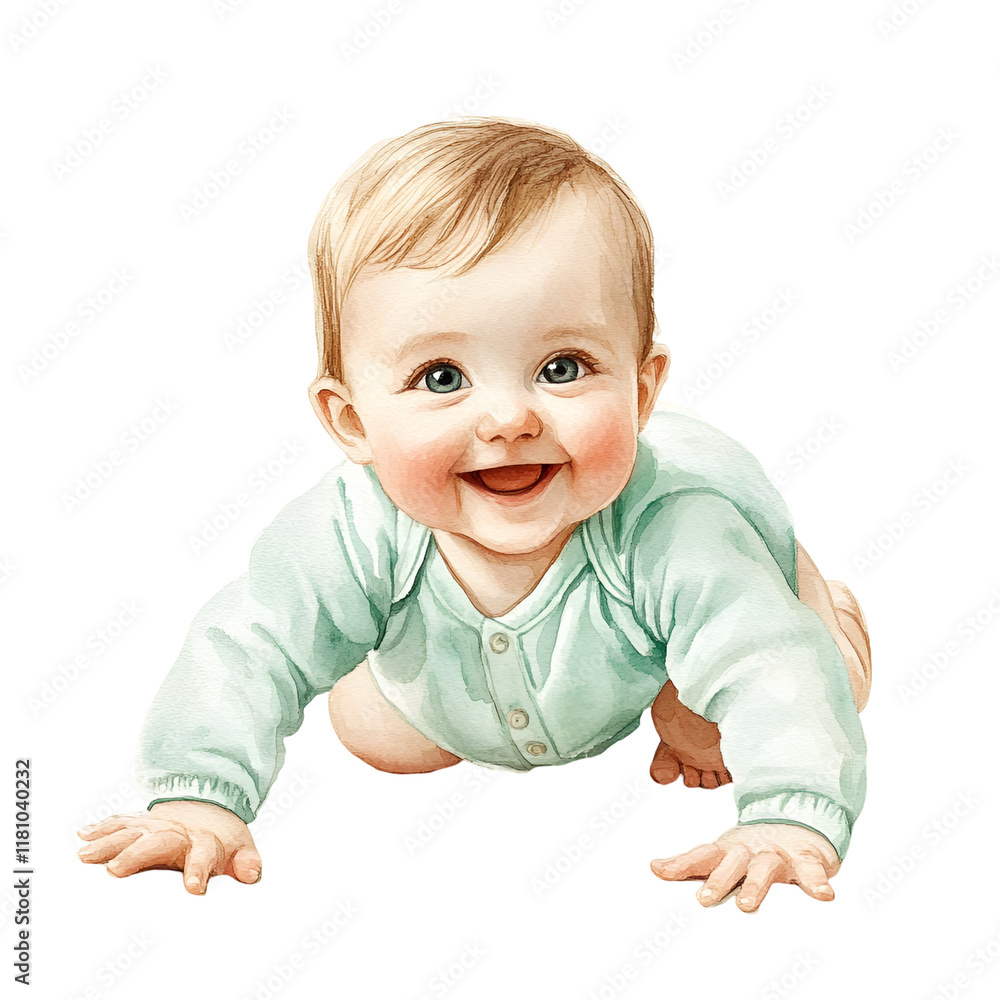 Spring Baby Clipart Vector Illustration Spring Baby Clipart Vector Illustration