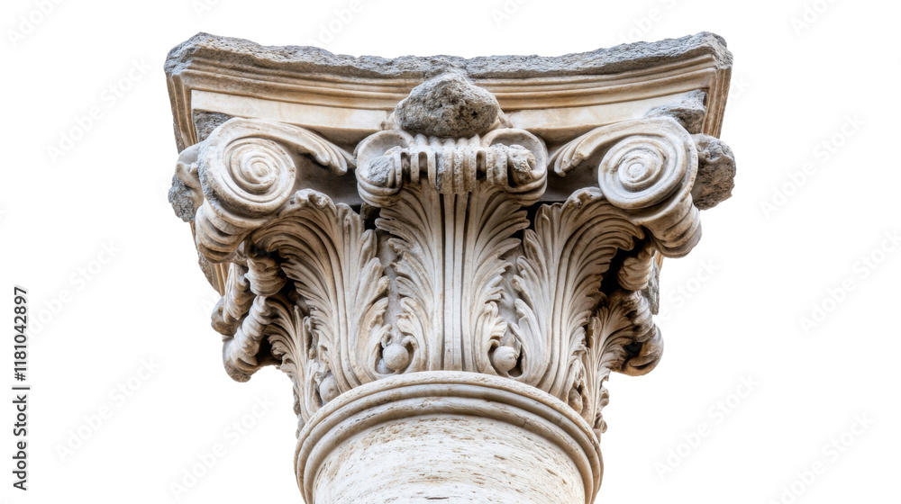 Naklejka premium Greek columns transparent background