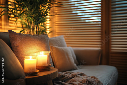 A Cozy Living Room Adorned ...