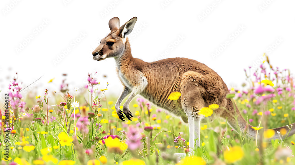 Fototapeta premium animals with blooming flowers