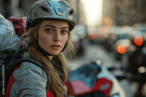 Food Delivery Woman
