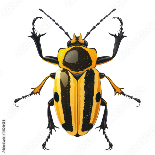 a burying beetle clipart, insect element, underground habitat, png isolated on an empty background photo