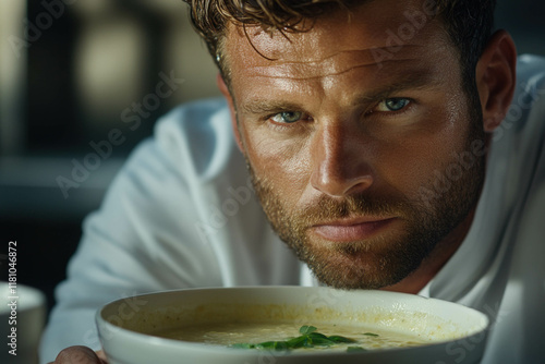 Man Eating Soup