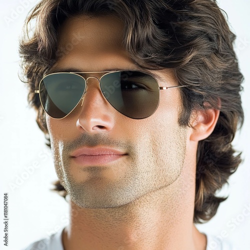 Man Wearing Sunglasses Isol...