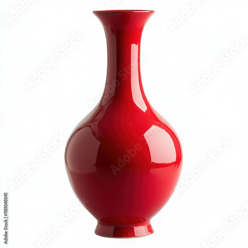 Red Vase Isolated
