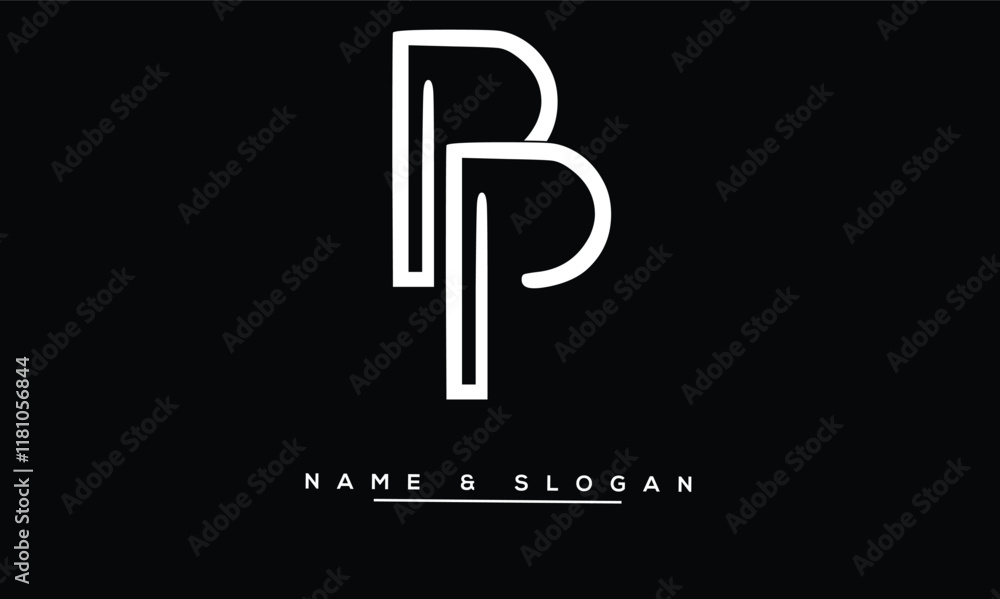 PP Abstract Letters Logo Monogram