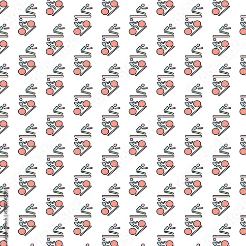 Marathon Icon Pattern Design For Social Media Template.