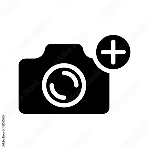 Set of camera plus icons. for mobile concept and web design. vector illustration on white background