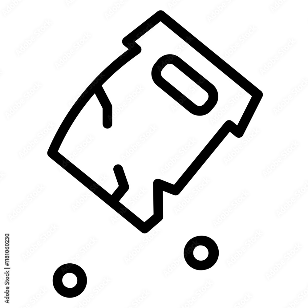 Water Pollution Bag Line Icon Water Pollution Bag Line Icon