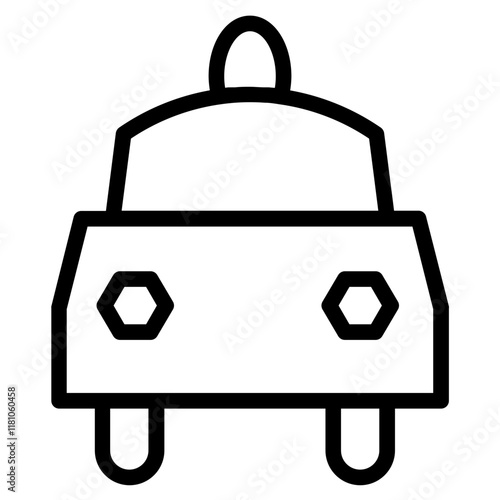 Cars Honk Aut Line Icon