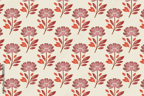 seamless floral pattern with intricate flowers, delicate leaves, and natural elements perfect for wallpaper, textile, wrapping paper, and botanical designs