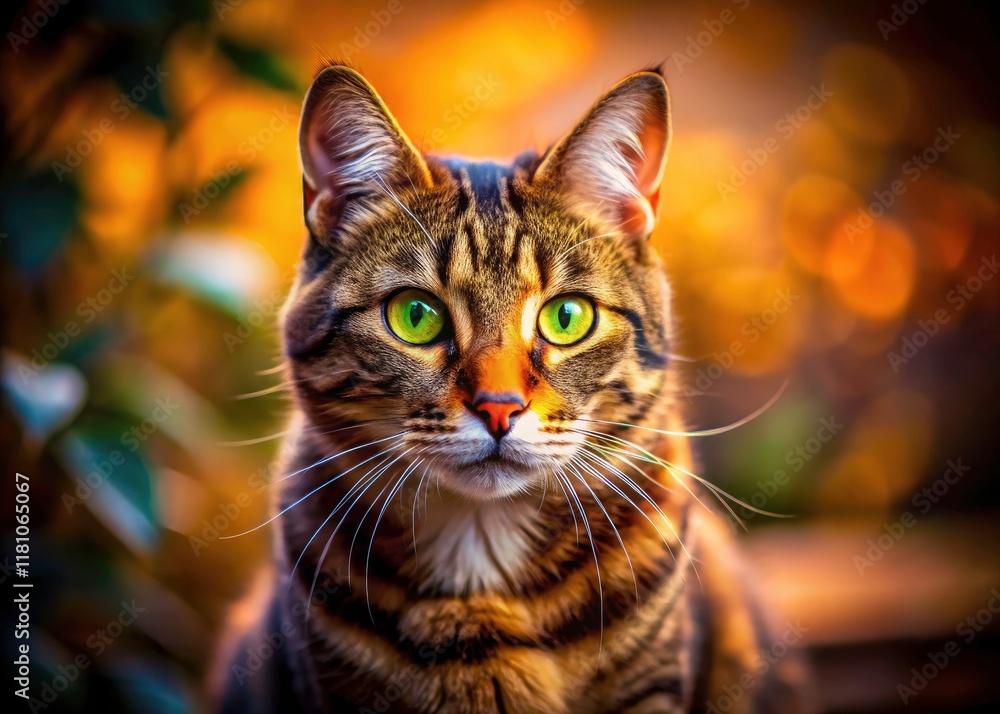 Obraz premium Majestic Cat Photography: Rule of Thirds, Feline Portraits, Cute Kittens, Stunning Big Cats, Wild Cats, Domestic Cats, Cat Pictures, Feline Images