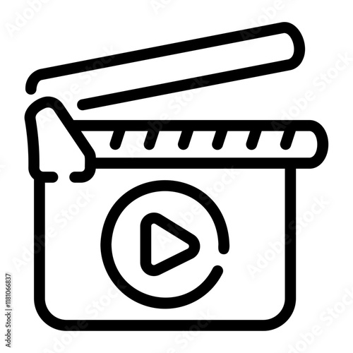 clapperboard Line Icon
