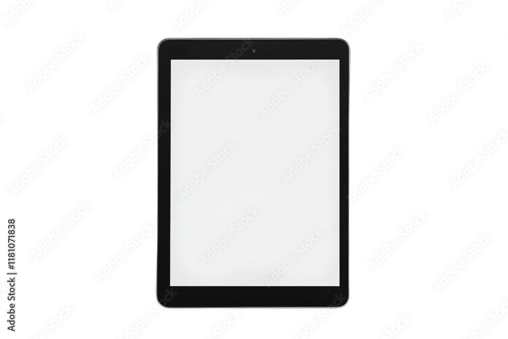 Minimalist tablet with a blank screen