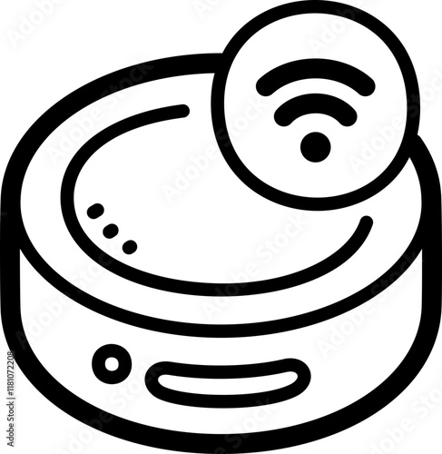 Hub doodle vector icon and illustration
