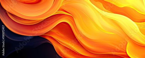 Fire abstract background idea. A vibrant abstract background featuring flowing orange and black waves.