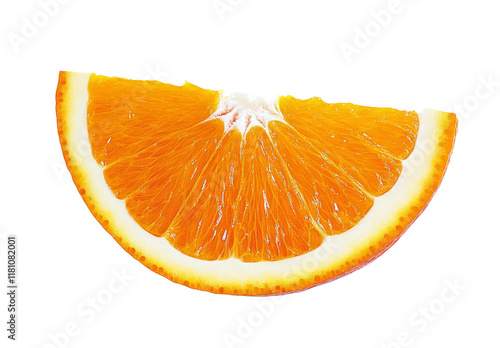High-Quality PNG orange slice on white background juicy fruit segment