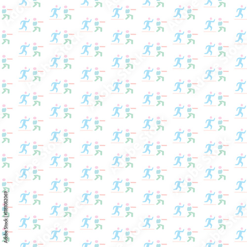 Marathon Icon Pattern Design For Social Media Template Background