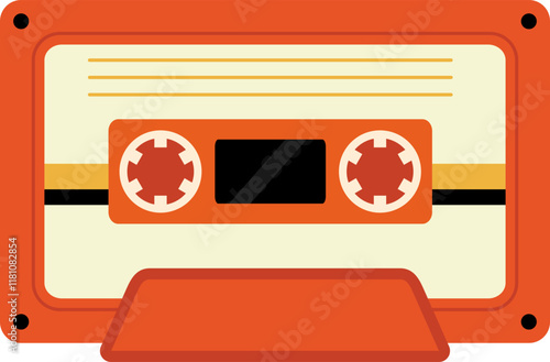 Retro Cassette Tape Illustration