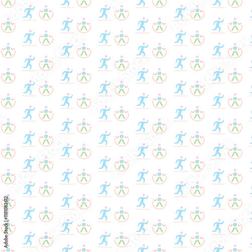 Marathon Icon Pattern Design For Social Media Template Background