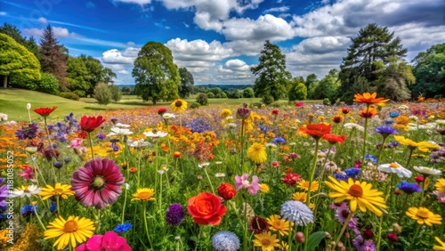 Savill Garden Wildflowers: Vibrant Blooms, Egham Surrey, UK Spring Photography photo