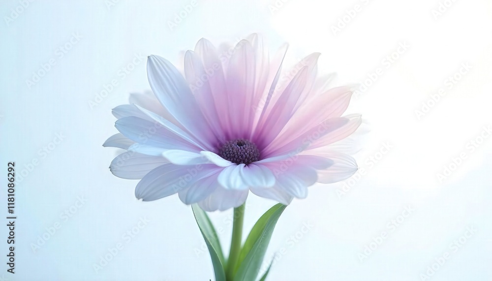 Serene Pale Daisy: A Soft, Dreamy Floral Close-up Serene Pale Daisy: A Soft, Dreamy Floral Close-up