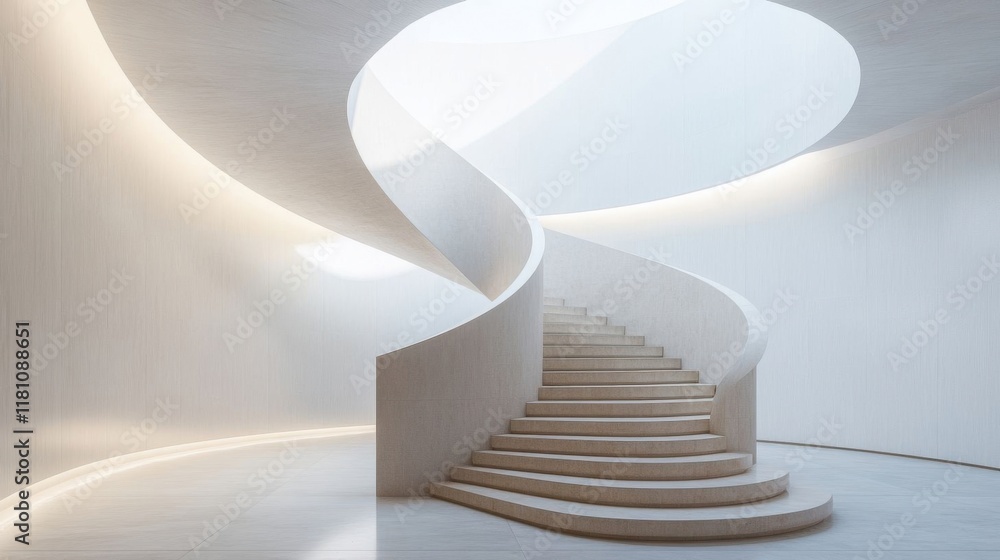 custom made wallpaper toronto digitalElegant spiral staircase in gallery.