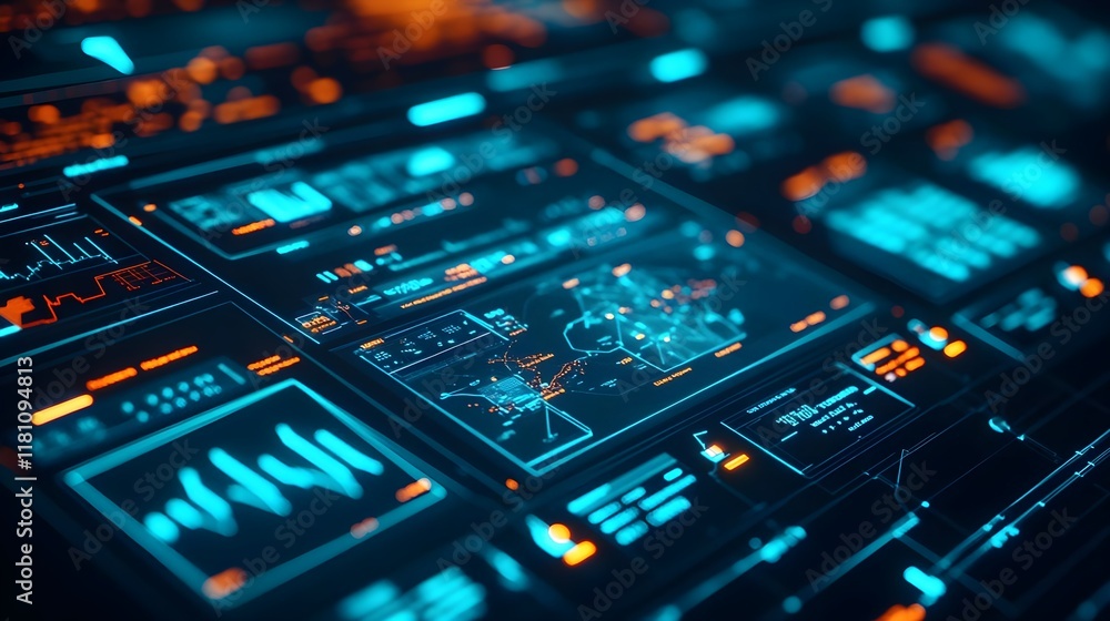 futuristic hud interface, digital dashboard - cyberpunk aesthetics futuristic hud interface, digital dashboard - cyberpunk aesthetics