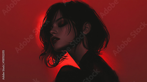 A dark red gradient with subtle light reflections and soft shadows, evoking a sense of luxury and exclusivity.