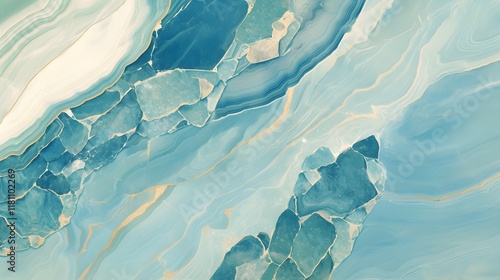 Wallpaper Mural Colorful mineral patterns in a translucent stone slice, offering a seamless background for artistic projects and design work Torontodigital.ca