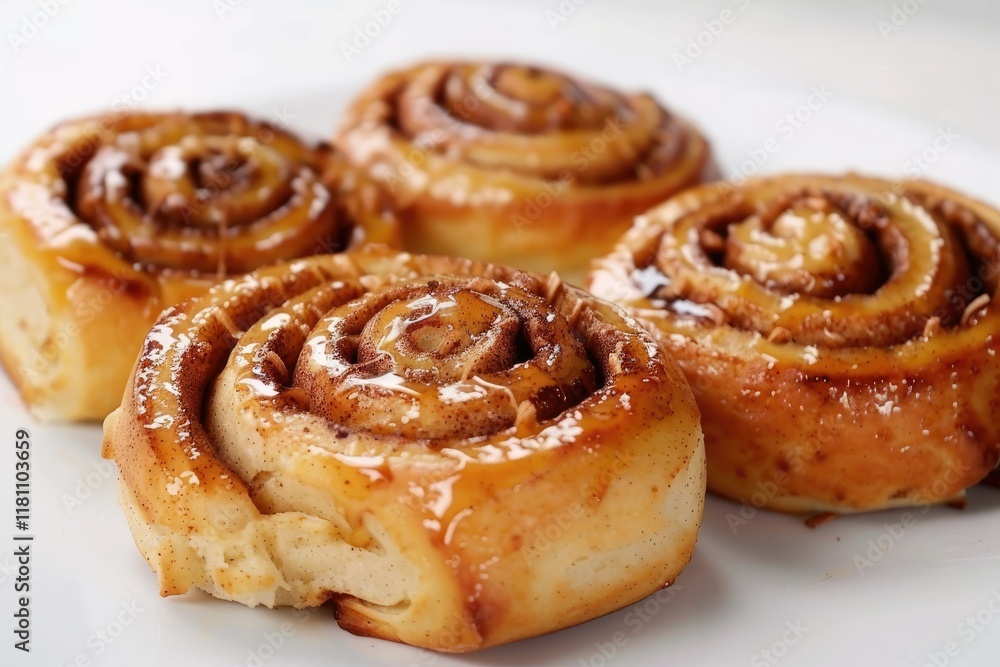 Ultra Quality Picture of Sweet Cinnamon Rolls Isolated on White Background Ultra Quality Picture of Sweet Cinnamon Rolls Isolated on White Background