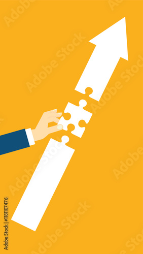 Teamwork working together to success, cooperation or team building collaborate to solve problem, partnership, help and support, business people colleagues help work together to connect jigsaw puzzle.