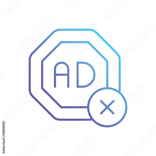 Ad Blocker vector icon
