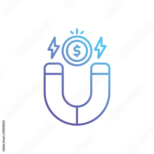 Attract vector icon