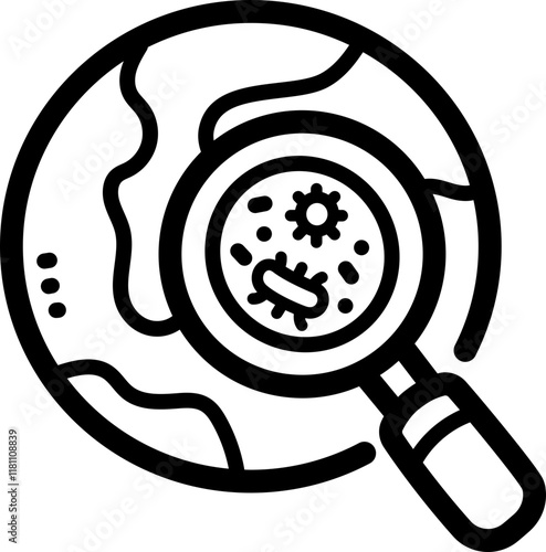 Epidemiology doodle vector icon and illustration