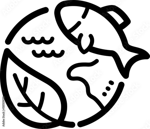 Ecology doodle vector icon and illustration