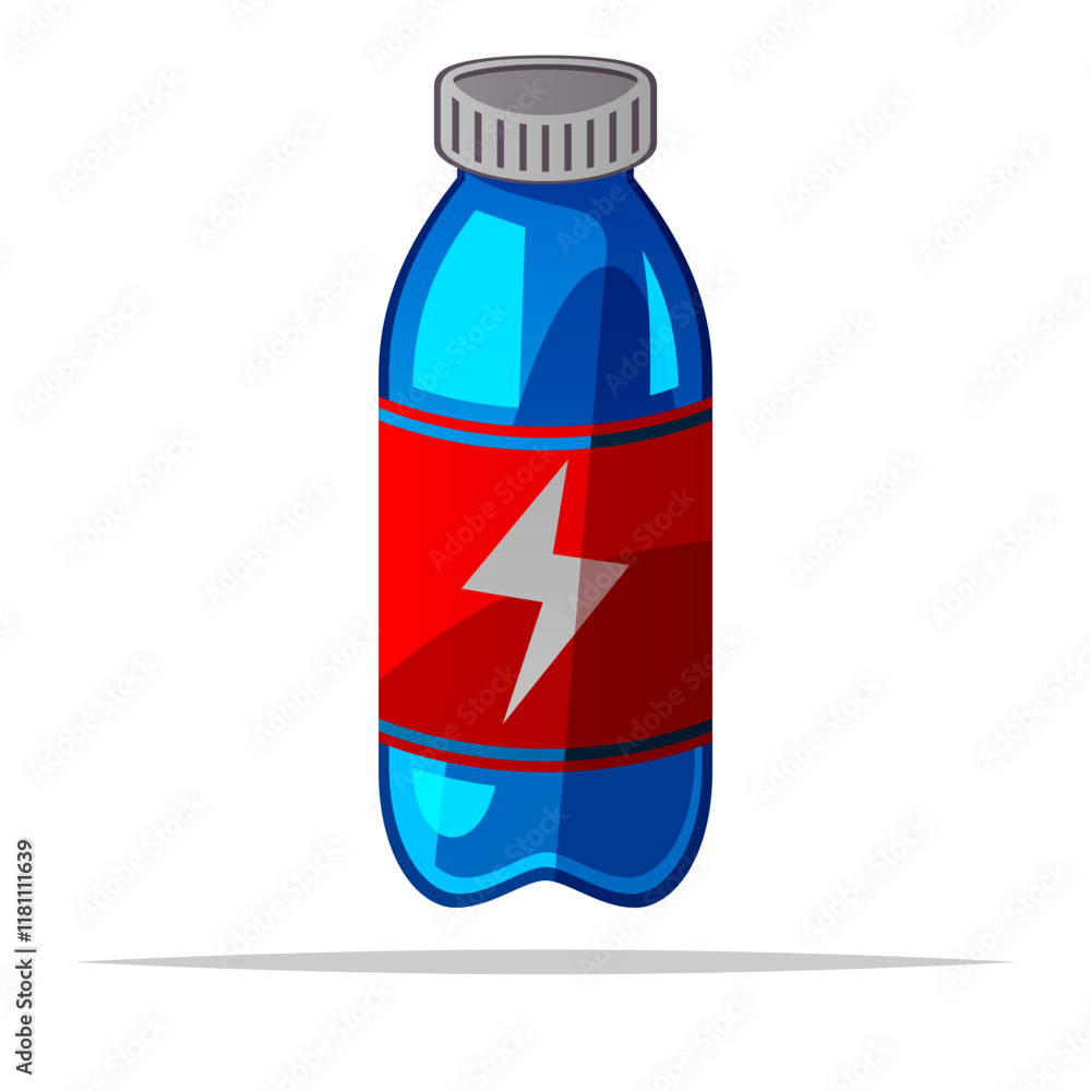 Energy drink bottle vector isolated illustration Energy drink bottle vector isolated illustration