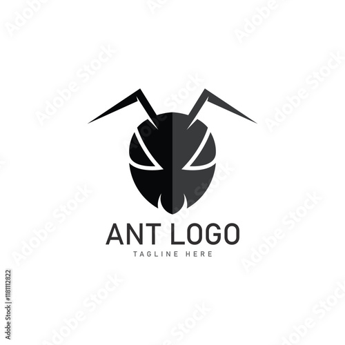 ant head logo template vector illustration design