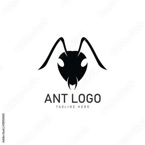 ant head logo template vector illustration design