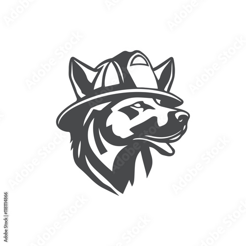 Wolf Head Logo Design Silhouette Vector Illustration