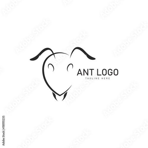 ant head logo template vector illustration design