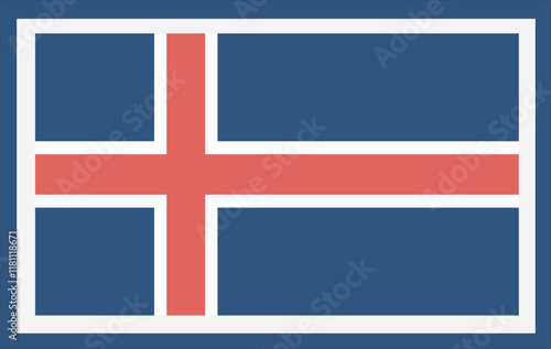 3d flag of iceland