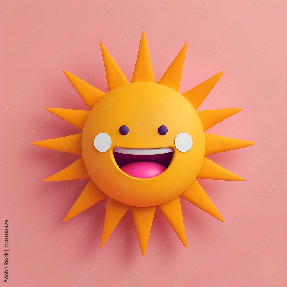 Cheerful Anthropomorphic Sun Character Illustration Art Cheerful Anthropomorphic Sun Character Illustration Art