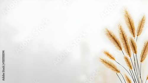 A windy, natural white background featuring Stipa Arundinacea Sweet Grass photo