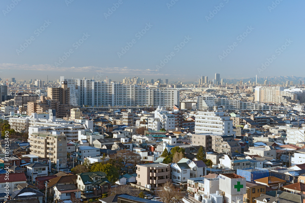 Fototapeta premium 東京都足立区の俯瞰風景