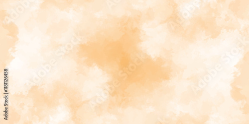 Soft white and yellow watercolor background for your design, Aquarelle painted paper template texture background banner, Pastel yellow watercolor design with digital painted for template.