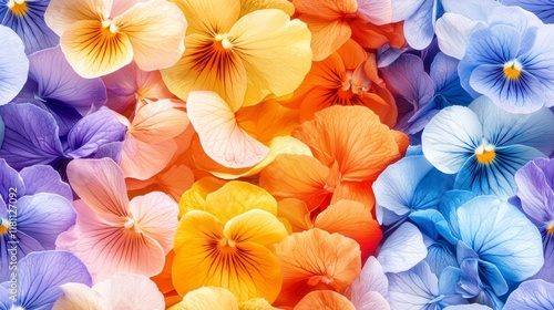 Wallpaper Mural Vibrant flower blooms nature floral background colorful close-up beauty of nature Torontodigital.ca